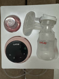 Electric Breast Pump with adjustable suction levels, soft silicone massage cushion, quiet motor, rechargeable design, and BPA-free components for comfortable and efficient milk expression.
