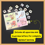 ABC Shadow Book for kids featuring engaging alphabet and shadow-matching activities designed to encourage letter recognition, visual observation, matching skills and early learning through interactive play.
