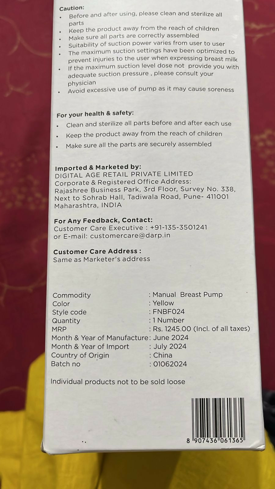 Buy BABYHUG Manual Breast Pump – Simple, Safe & Convenient Milk Expression for Moms