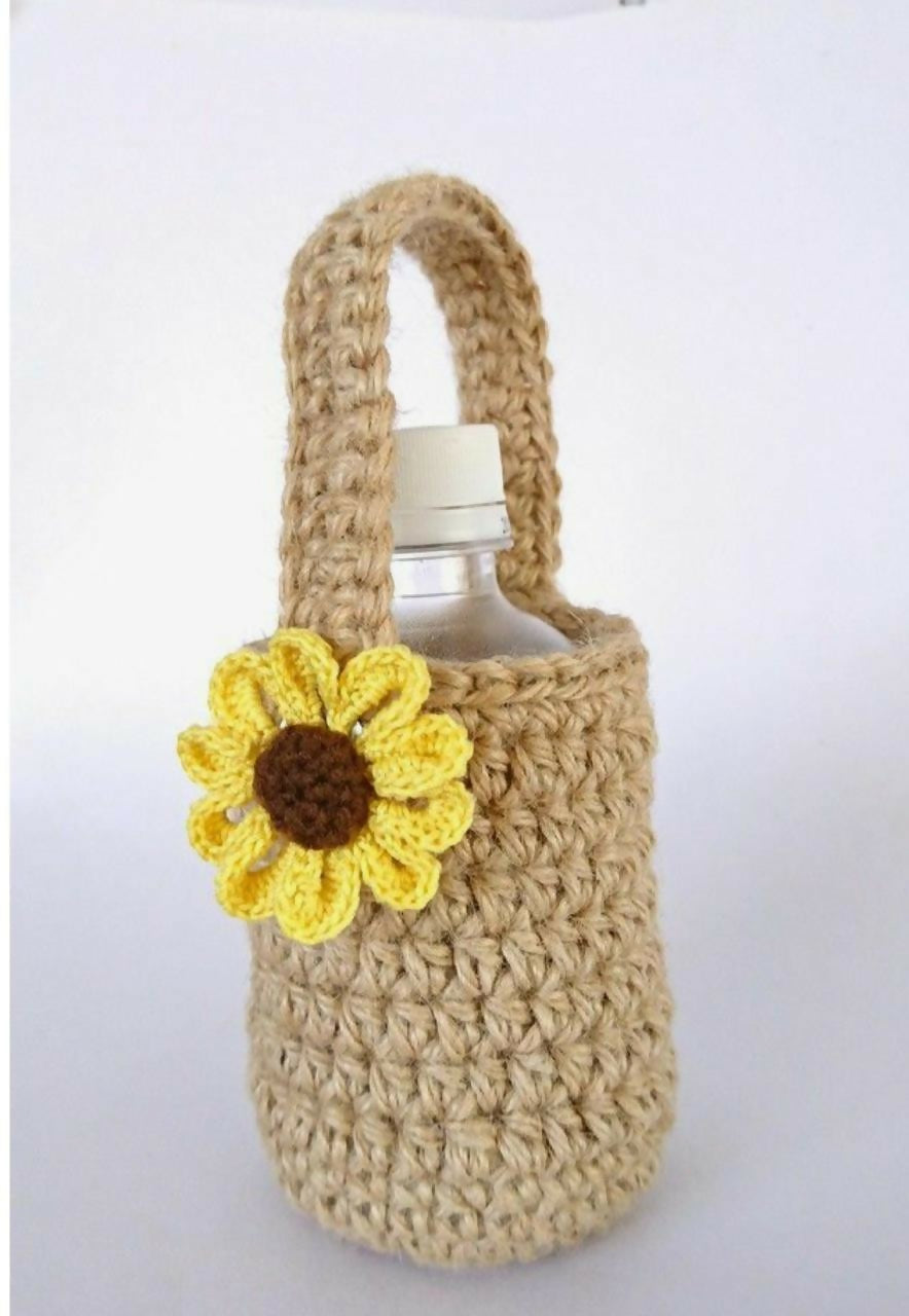 Buy Crochet Handmade Bottle Covers – cozy, cute protection for bottles.