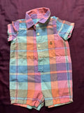 Adorable unisex Baby Gap cotton romper with cute plaid print – perfect for stylish, comfy everyday wear.