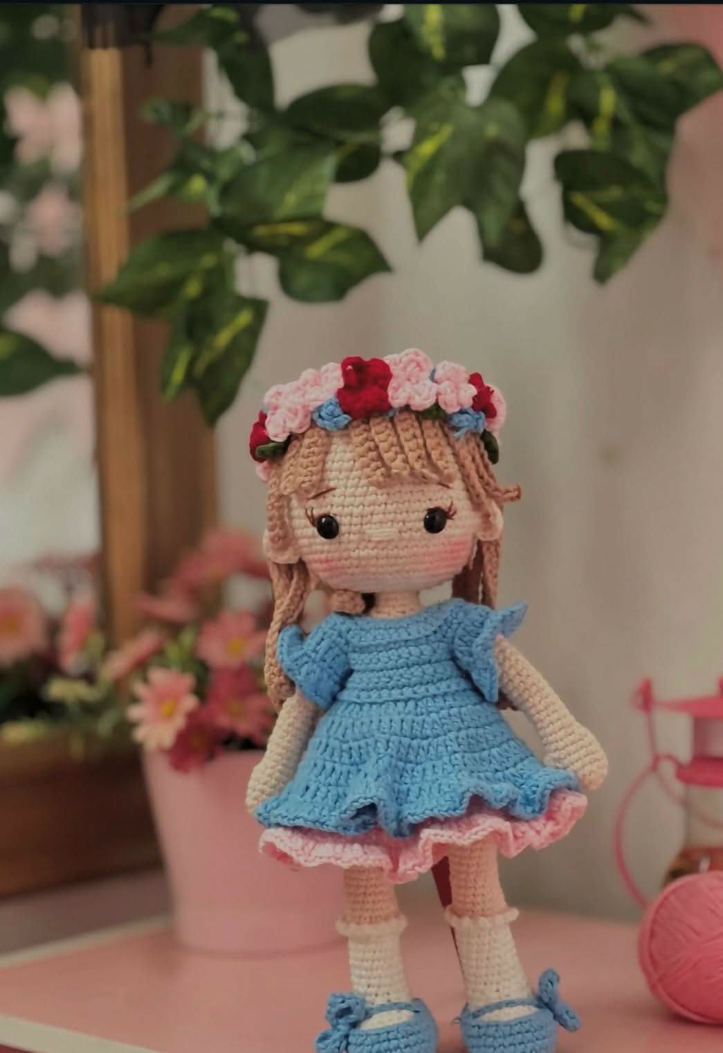Handmade crochet doll – soft, safe, and perfect for kids or gifting.