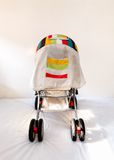 R for Rabbit Lollypop foldable baby stroller with reclining seat, compact travel-friendly design, smooth wheels, safety harness, and adjustable canopy for comfortable baby outings.