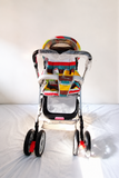 R for Rabbit Lollypop foldable baby stroller with reclining seat, compact travel-friendly design, smooth wheels, safety harness, and adjustable canopy for comfortable baby outings