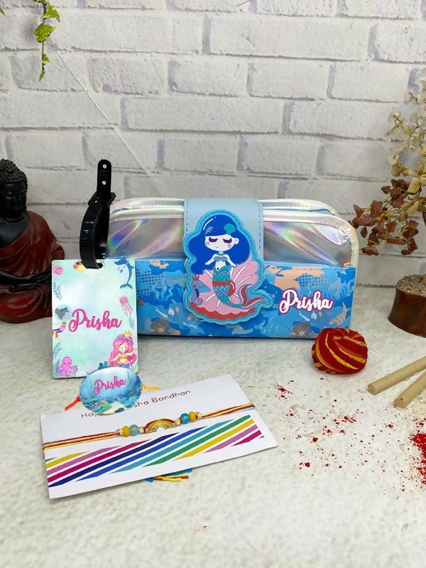 Personalized MOGAMBO Combo – Raksha Bandhan Special featuring customized gifting items, festive theme, unique personalization, and thoughtful keepsake elements for celebrating sibling bonds.