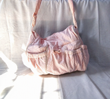 LAURA ASHLEY Quilted Floral Diaper Bag Pink Baby Changing Tote