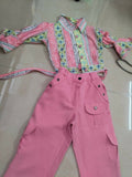 Pink outfit with patterned top and pants