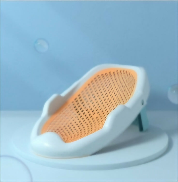 STAR & DAISY Baby Bath Tub Seat (Anti Slip) Chair Foldable Baby Bath Chair (Orange )