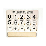 iLearnNGrow I Am Learning Math Wooden Number and Operator Board Game