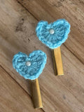 Handmade Crochet Hair Clips for Girls | Cute & Soft Baby Hair Accessories | Colorful Designer Clips