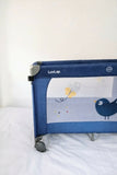 LUVLAP Foldable Baby Playpen Indoor Safety Play Yard, blue