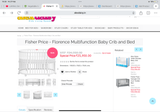 FiSHER-PRICE Florence Multifunction Crib Bed and Study Table