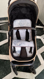 Star and Daisy Easy Go travel-friendly stroller with lightweight foldable design, reclining seat, safety harness, smooth wheels, and compact comfort for baby travel and everyday outings.