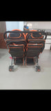 Mee Mee twin stroller pram for babies with dual seating, safety harnesses, smooth wheels, adjustable canopies, and comfortable design for outings with two children.