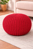 Knitted Cotton Heavy Pouf Stool – Premium Handcrafted Seating & Decor Accent