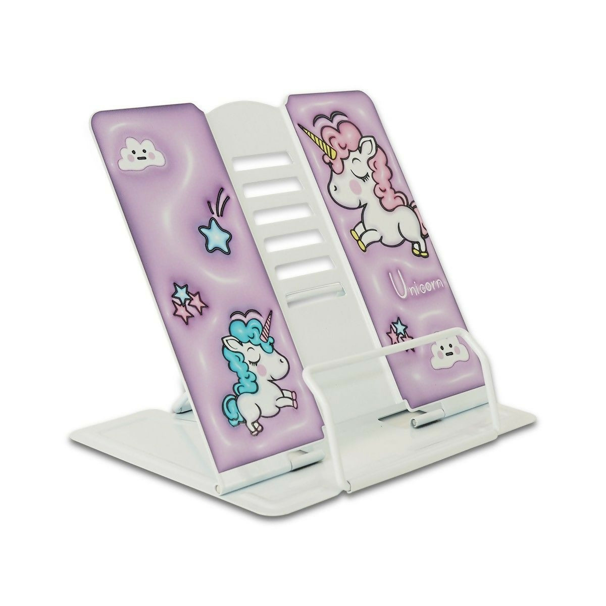 The book holder with different notches on the movable backrest can be adjusted in height and angle as needed. Promote proper posture to improve spine health.