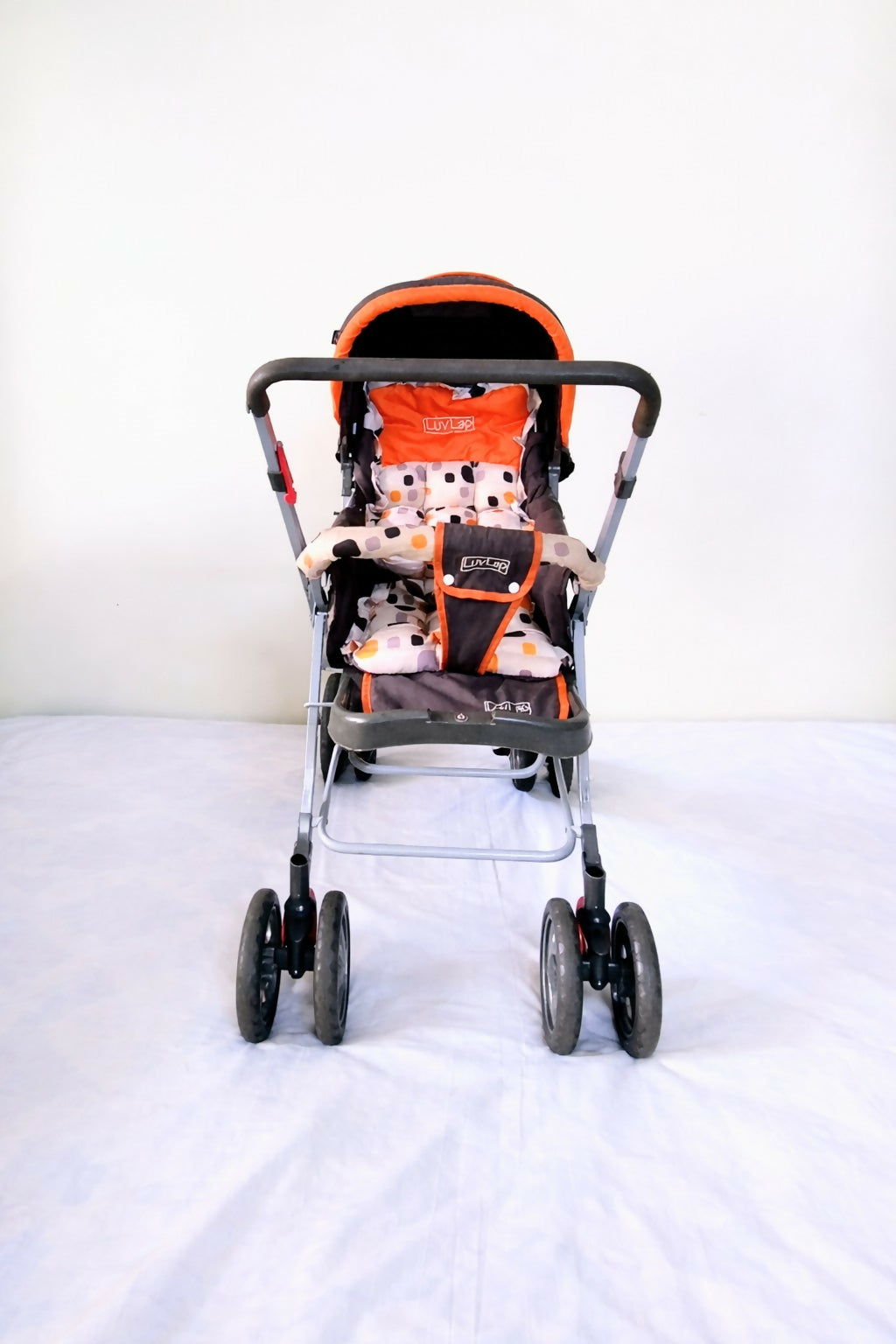 LUVLAP SUNSHINE Baby Stroller Foldable Lightweight Travel Pram Compact, orange