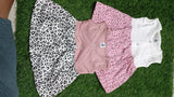 Set of 2 Baby Girl Frocks/Dresses, crafted from soft, breathable fabric with charming designs for comfort and style on any occasion.