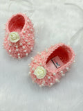 Crochet baby girl booties