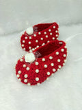 Crochet baby girl booties