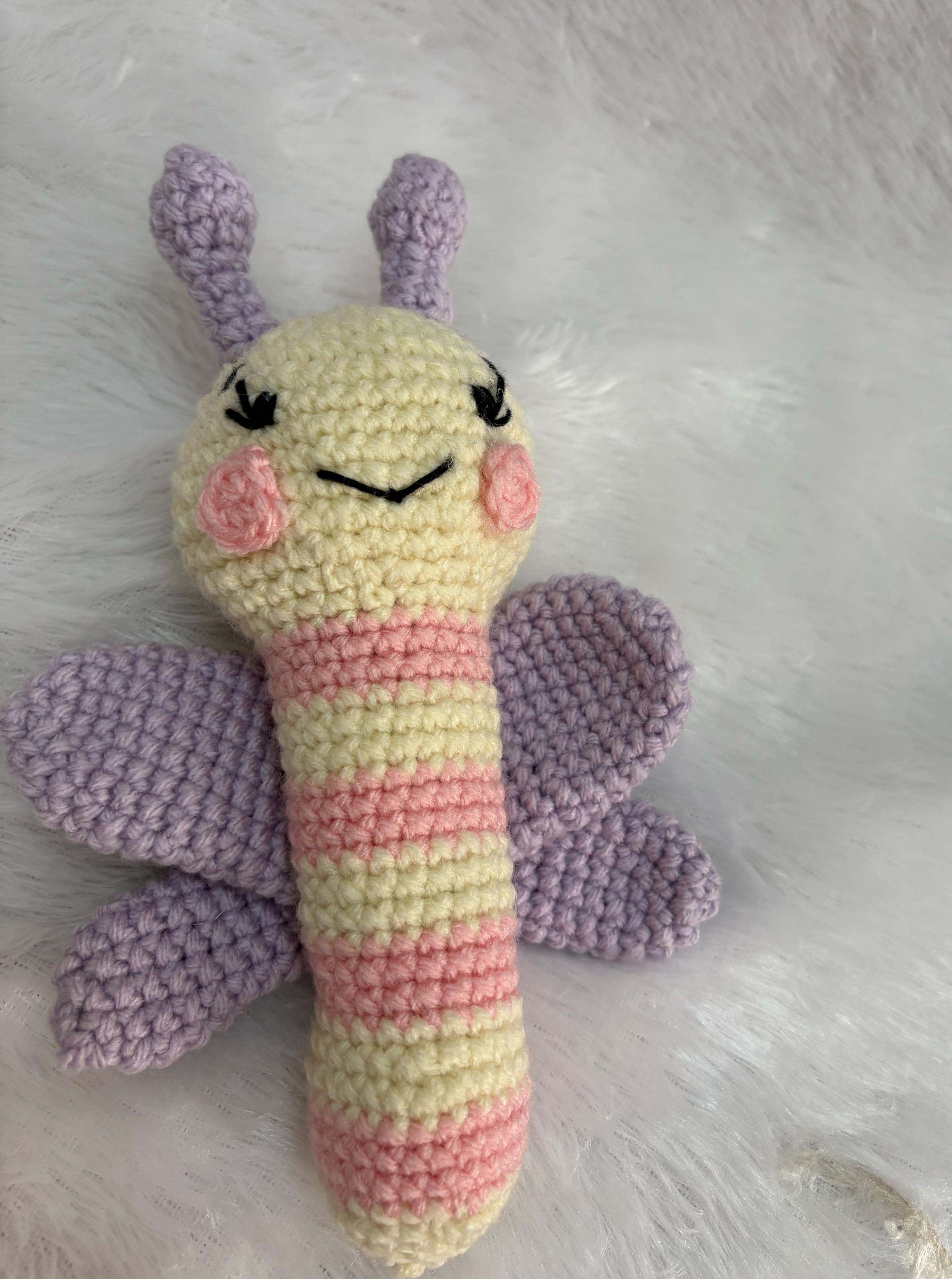 Crochet handmade baby Rattle/ Childsafe Rattle/animal Rattle