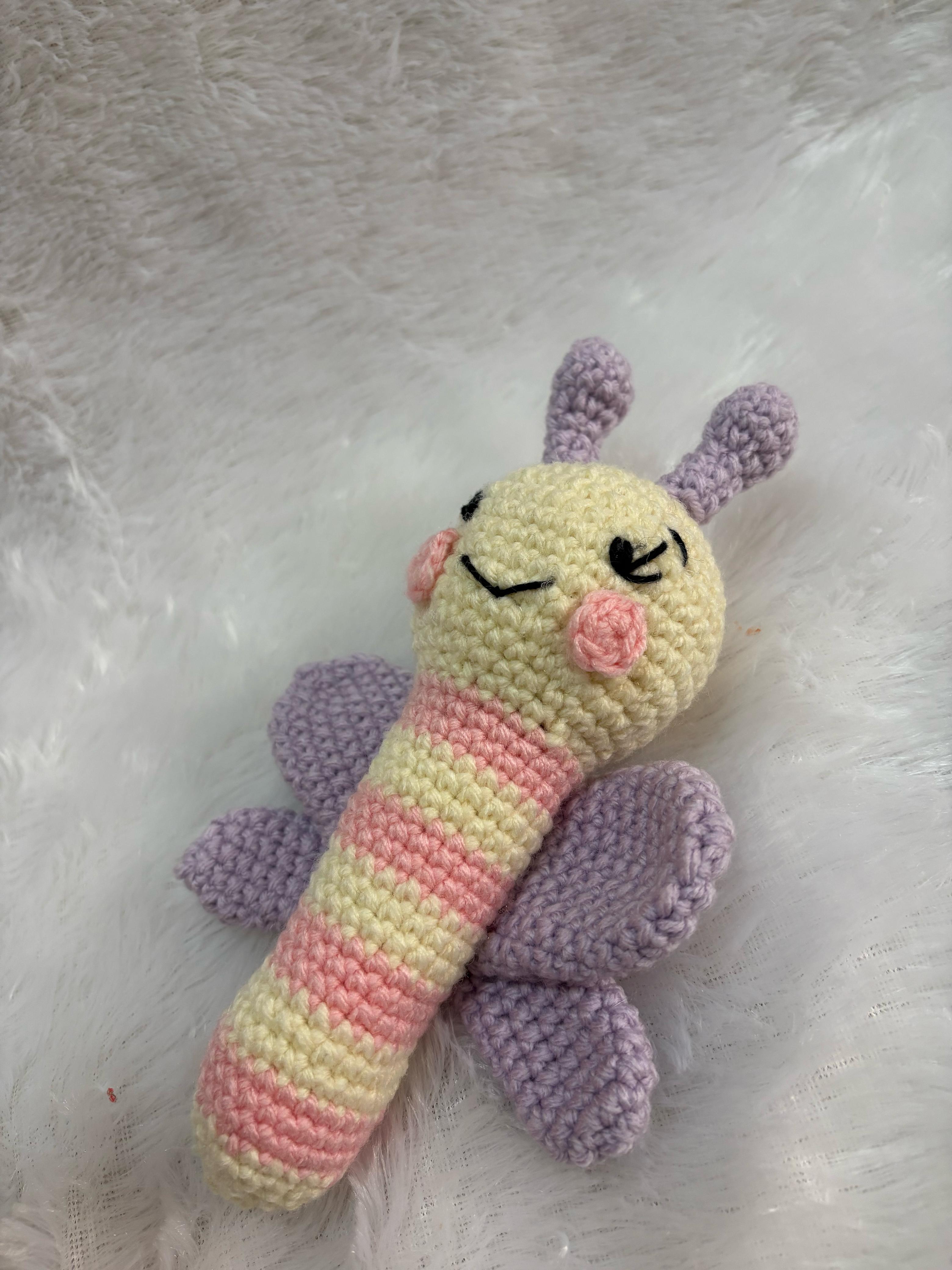 Crochet handmade baby Rattle/ Childsafe Rattle/animal Rattle