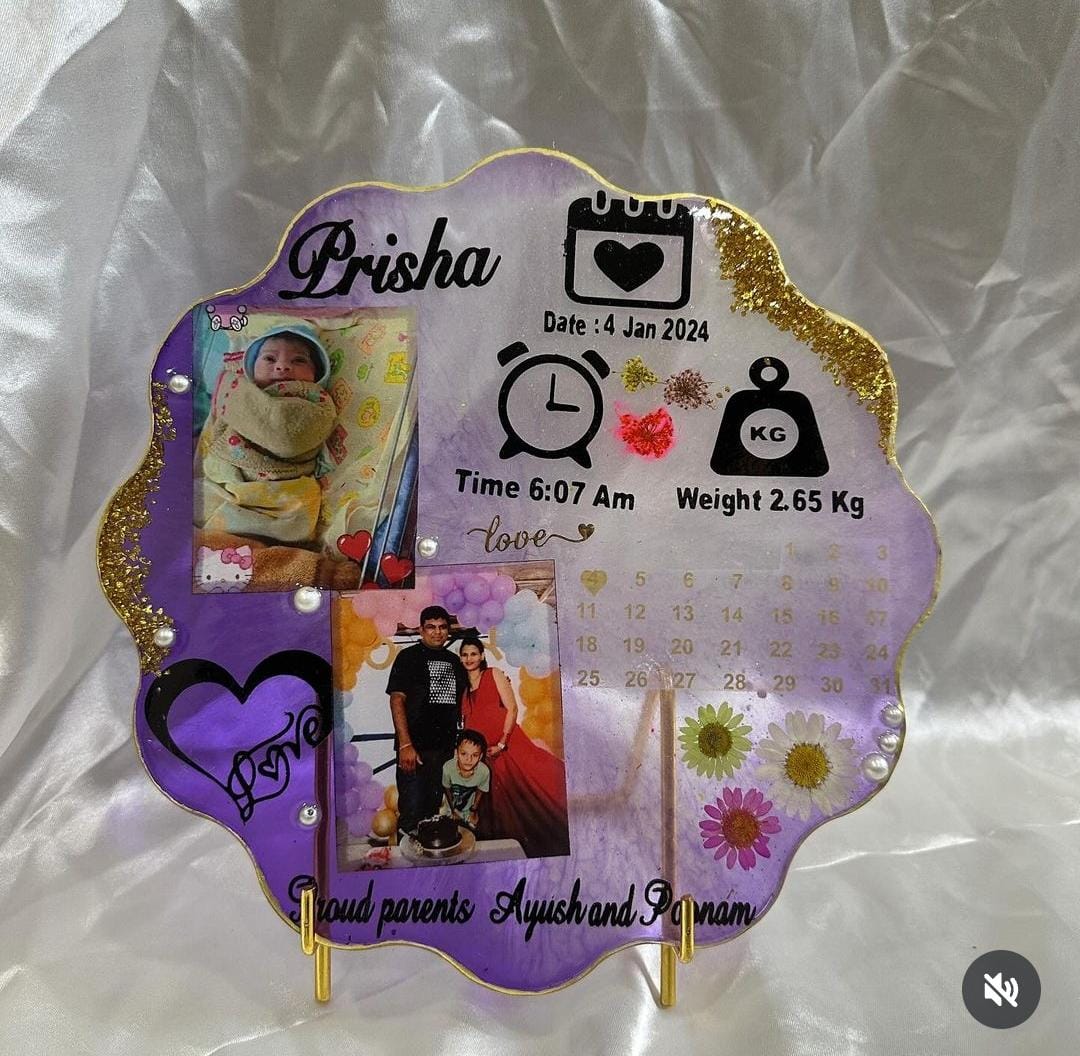 Buy Resin Birth Frames – personalized baby keepsake to cherish forever.