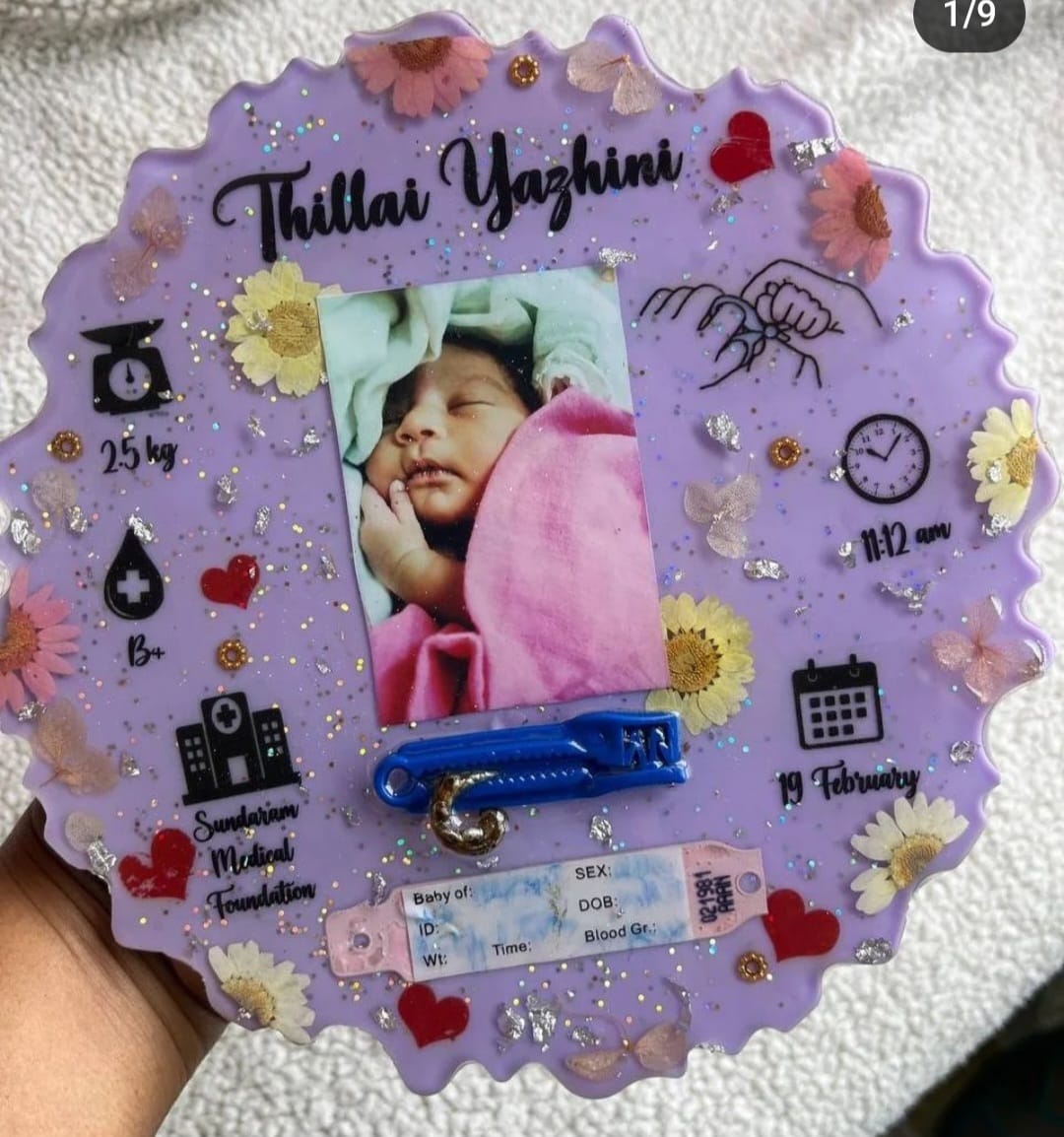 Buy Resin Birth Frames – personalized baby keepsake to cherish forever.