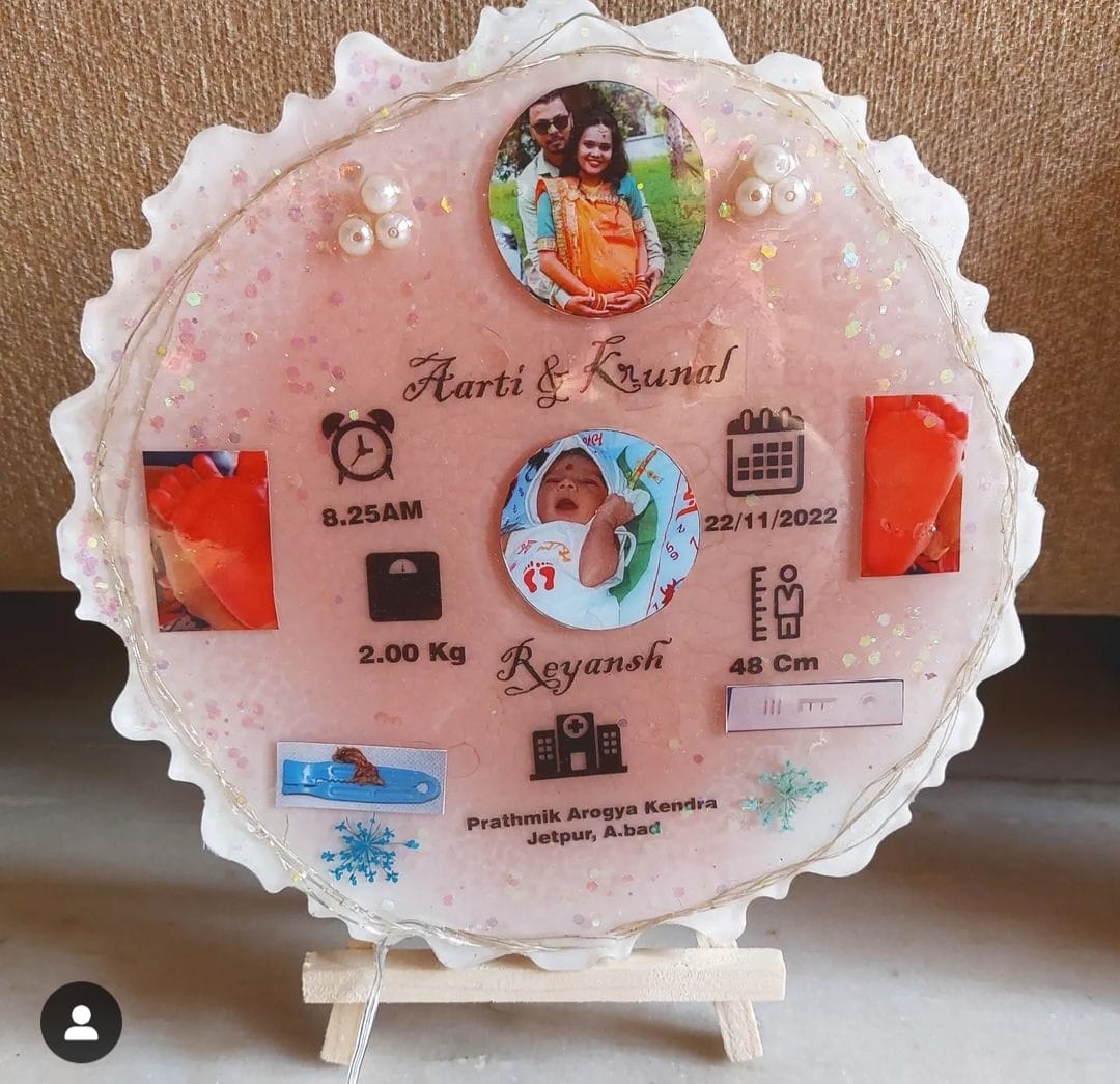 Buy Resin Birth Frames – personalized baby keepsake to cherish forever.