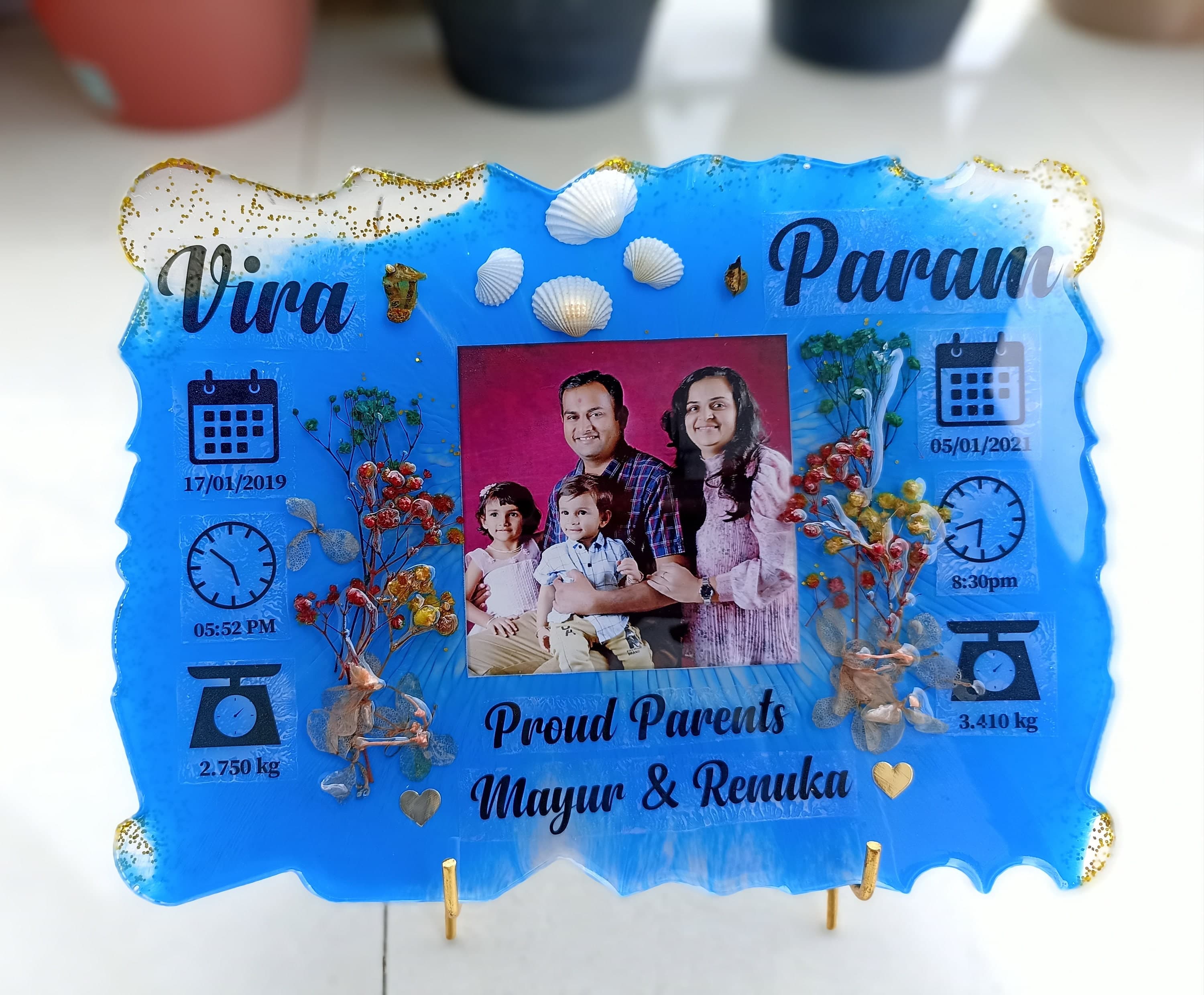Buy Resin Birth Frames – personalized baby keepsake to cherish forever.