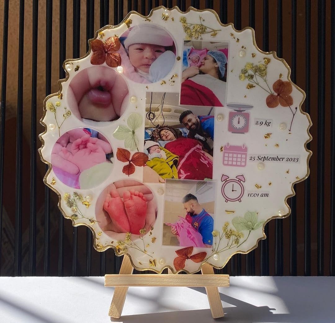 Buy Resin Birth Frames – personalized baby keepsake to cherish forever.