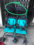 R FOR RABBIT Ginny & Johnny Twin Stroller/Pram for Baby