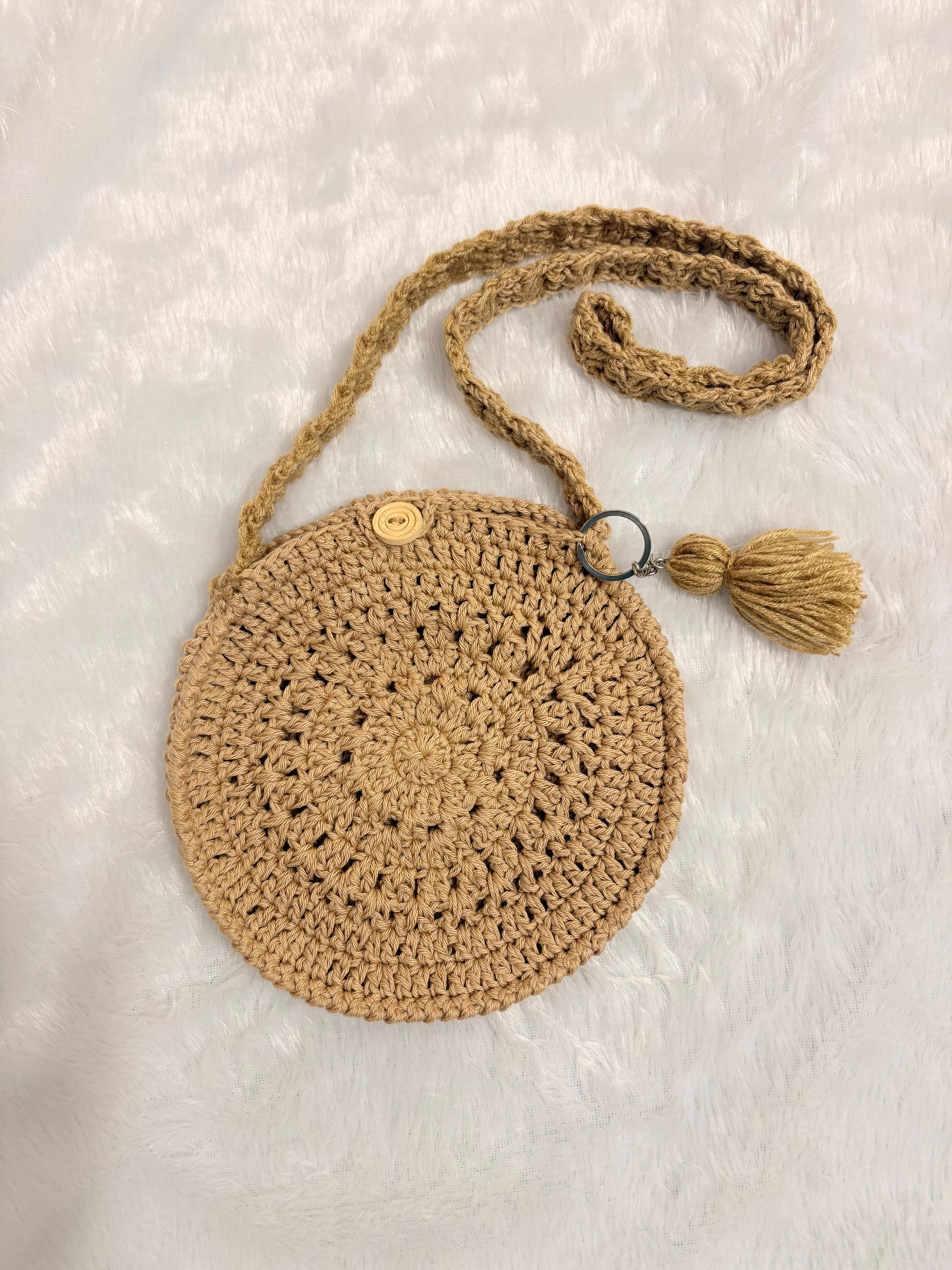 Crochet Round Shaped Sling Bag