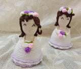 Crochet reversible doll flower bouquet.