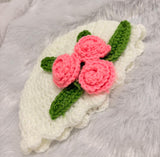 Crochet Baby Girl Frock/Dress Set/ Crochet Handmade Shoes Headband and Cap Set for Baptism