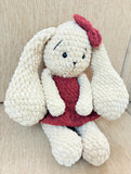 Crochet handmade long ear bunny soft toy