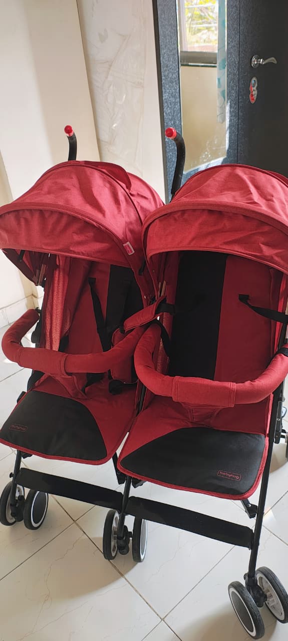 BABYHUG Deuce Twin Stroller/Pram – Red