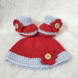 Crochet Beanie and Bootie Set
