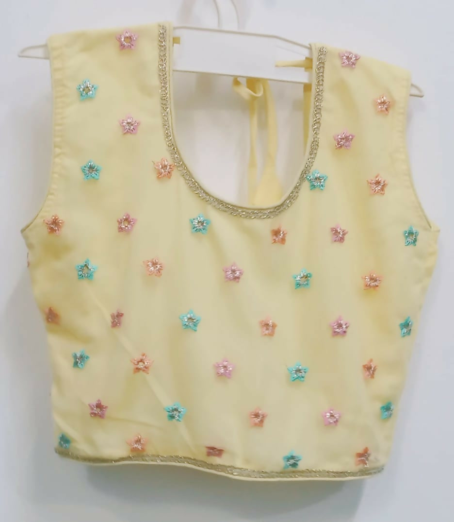 Elegant Cream Lehenga Choli Set for Girls | 3-Piece Traditional Outfit