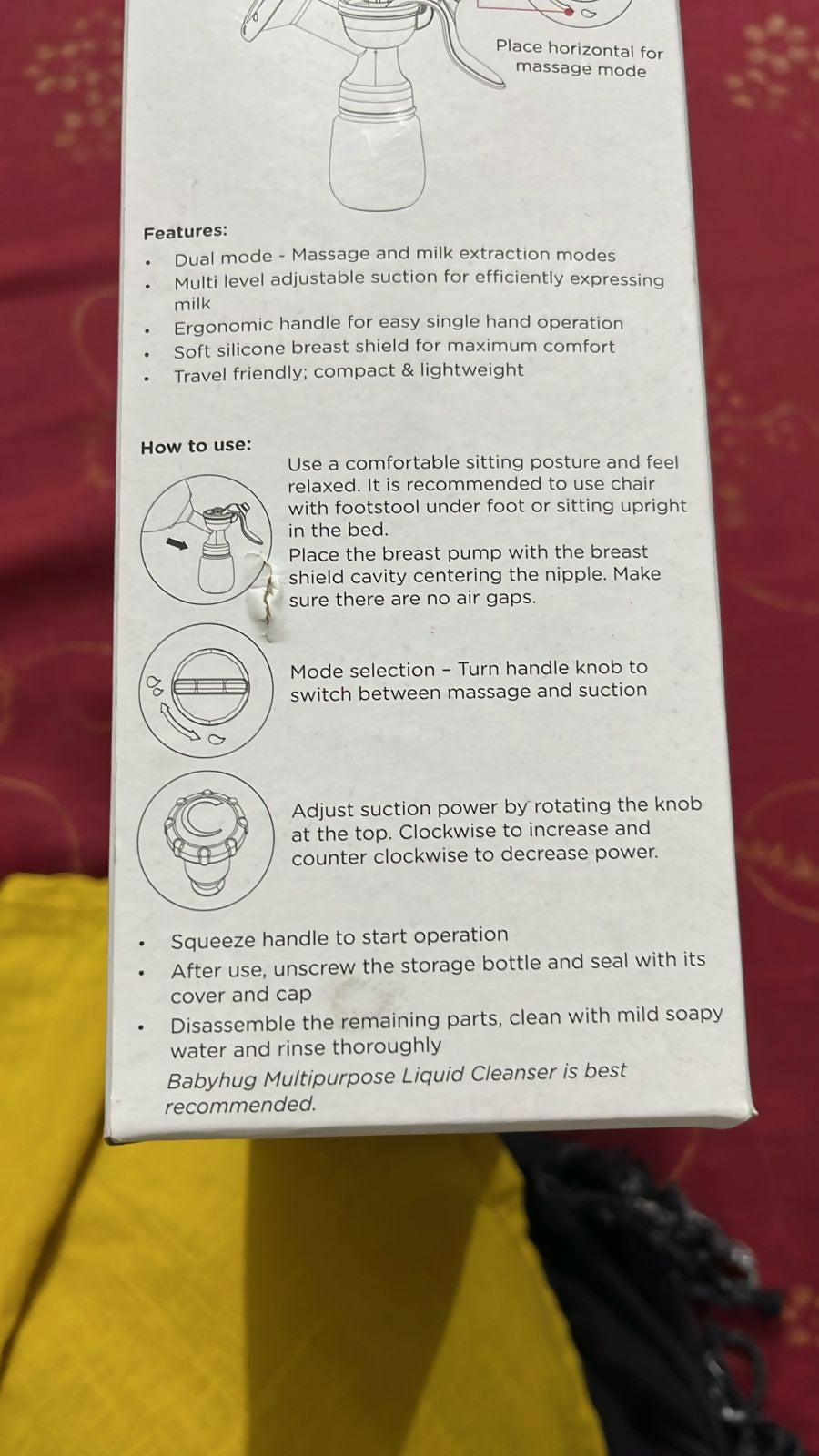 Buy BABYHUG Manual Breast Pump – Simple, Safe & Convenient Milk Expression for Moms