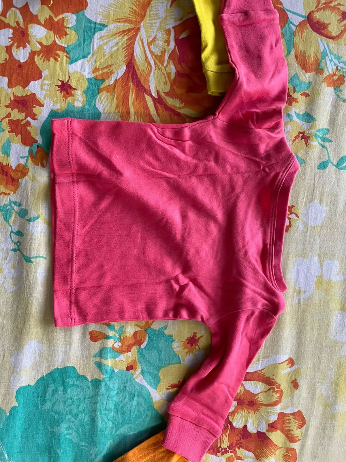GJ BABY & SIMPLY Full Sleeves TShirt - Pack of 2 - Pink and Yellow - PyaraBaby