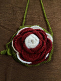 Crochet Handmade Flower Shape Sling Bag