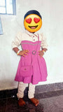 Cotton frock with puff sleeves – soft, breathable, and stylish for kids.