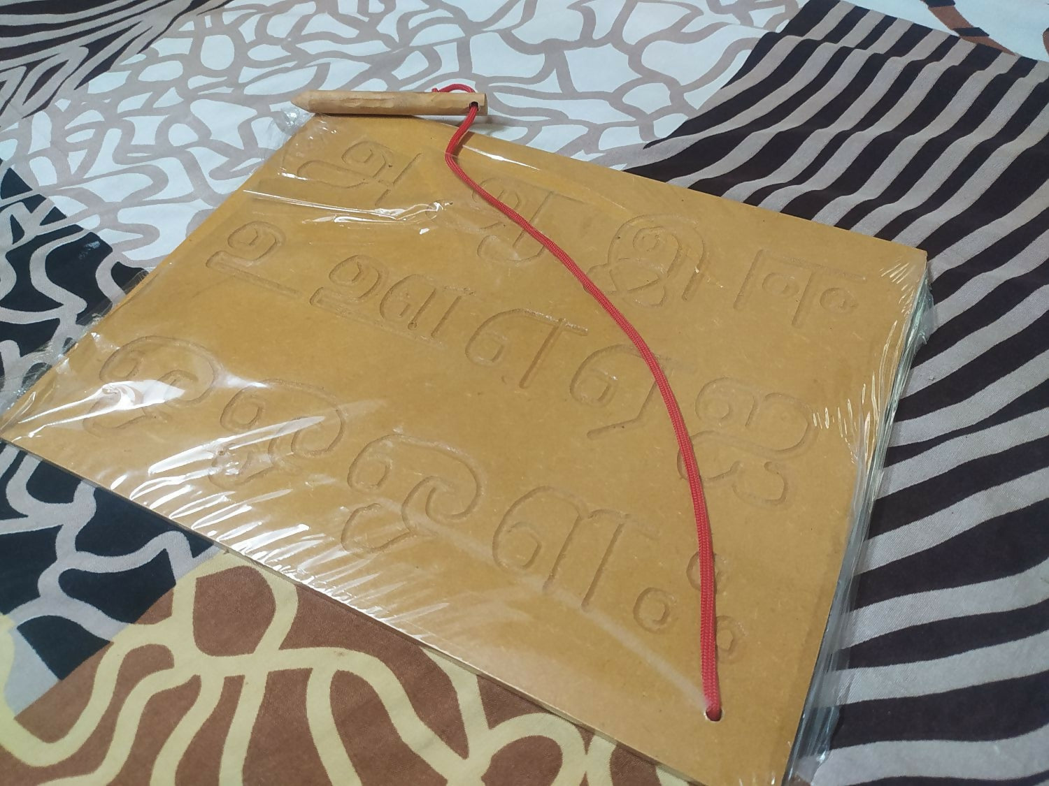 Wooden Engraved அ ஆ இ ஈ Tamil Writing Practice Board