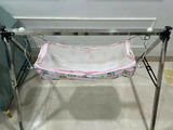 A TO Z HUB Portable Folding Ghodiyu – Traditional Baby Cradle with Cotton Cloth (Black)