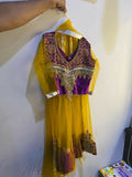 Dress your little one in this vibrant Yellow and Purple Traditional Chaniya Choli for a stunning, festive look!