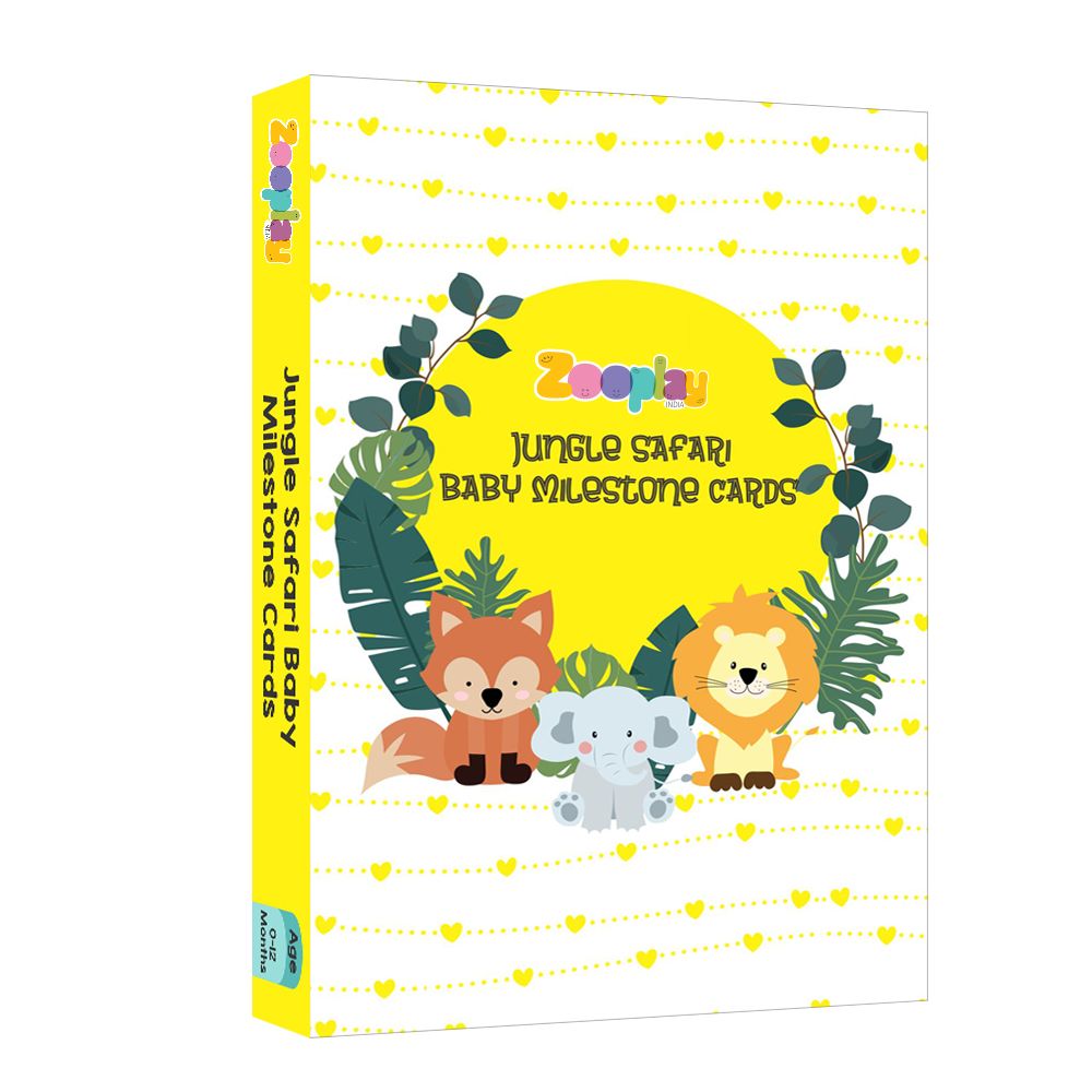 ZOOPLAY Jungle Safari Theme Baby Milestone Cards