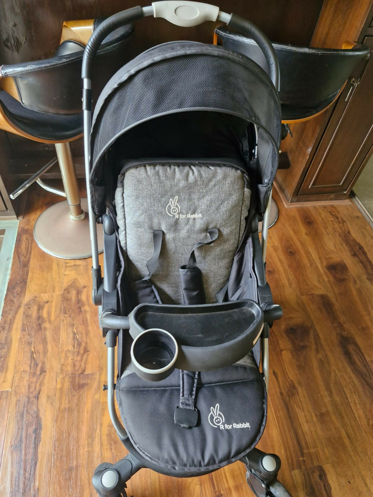 R FOR RABBIT Chocolate Ride Stroller/Pram For Kids - Reversible Handle, Multiple Recline Positions, Cup Holder with Meal Tray, 5 Point Safety Harness, Storage Basket