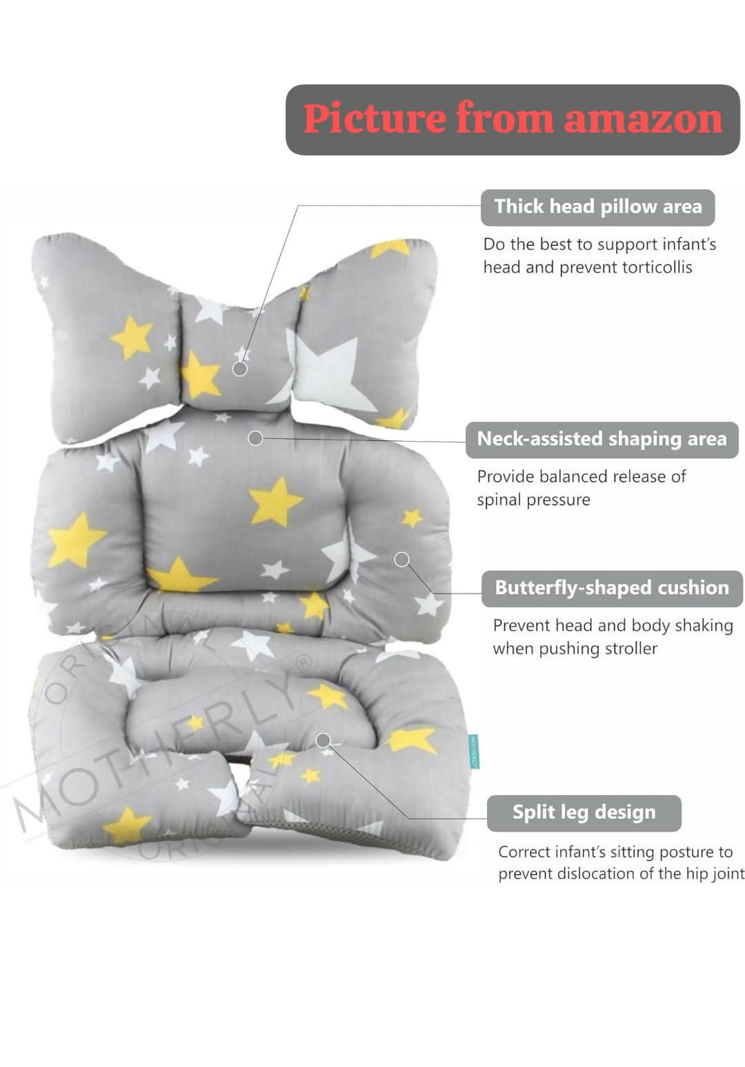 MOTHERLY Baby Stroller Seat Cushion - PyaraBaby