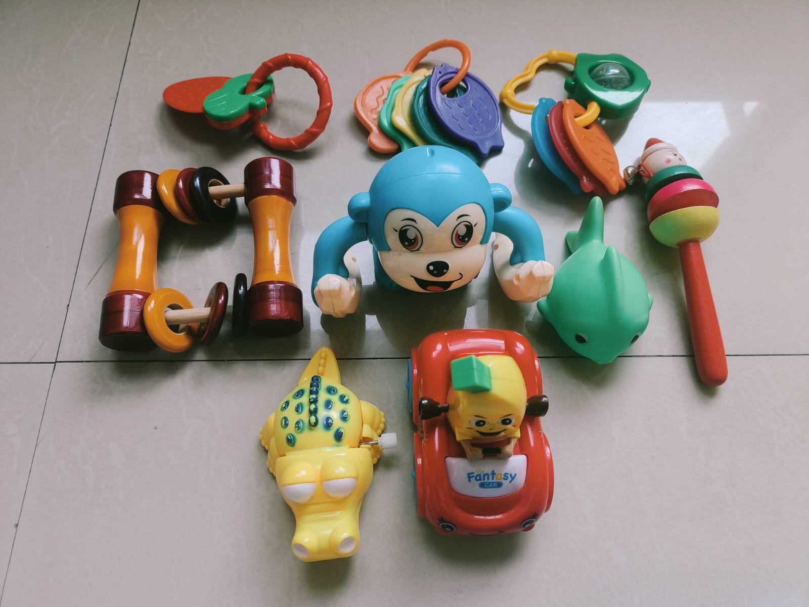 Set of 9 Rattles and Teethers